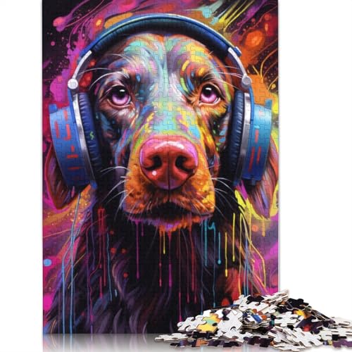 Tierpuzzle, Bunte Hunde, 1000 Teile, Puzzle für Erwachsene, Holzpuzzle für Erwachsene und Kinder ab 12 Jahren, Spielzeug, Denkspiel, Größe: 75 x 50 cm von LiJianXXS