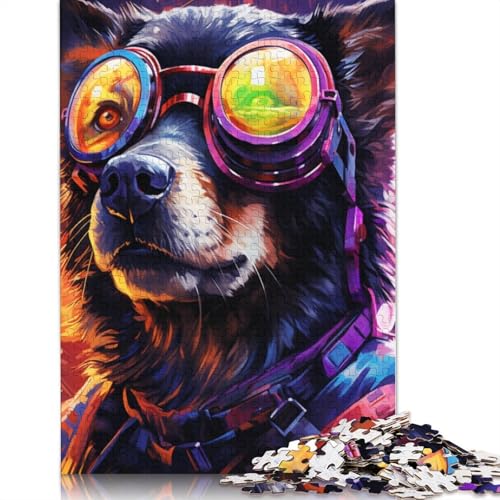 Tierpuzzle, Bunte Hunde, 1000 Teile, Puzzle für Erwachsene, Holzpuzzle für Erwachsene und Kinder ab 12 Jahren, Spielzeug, Denkspiel, Größe: 75 x 50 cm von LiJianXXS