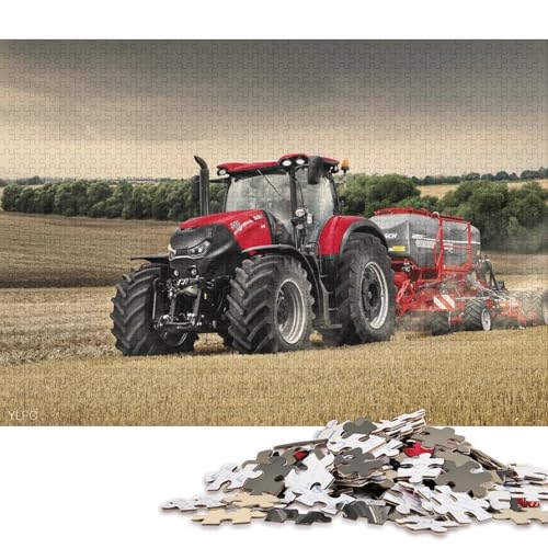 für Erwachsene, 1000-teiliges Puzzle, Geschenke für landwirtschaftliche Werkzeuge, Traktoren, Puzzles für Erwachsene und Kinder, Holzpuzzle, Lernspielzeug (Größe 75 * 50 cm) von LiJianXXS