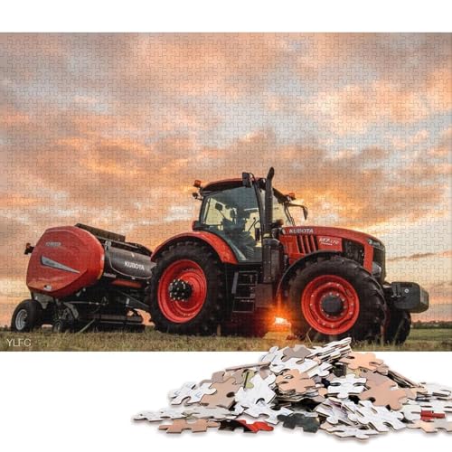 für Erwachsene, 1000-teiliges Puzzle, Geschenke für landwirtschaftliche Werkzeuge, Traktoren, Puzzles für Erwachsene und Kinder, Holzpuzzle, Lernspielzeug (Größe 75 * 50 cm) von LiJianXXS