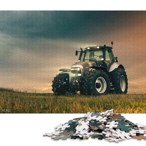 für Erwachsene, 1000-teiliges Puzzle, Geschenke für landwirtschaftliche Werkzeuge, Traktoren, Puzzles für Erwachsene und Kinder, Kartonpuzzle, Lernspielzeug (Größe 38 * 26 cm) von LiJianXXS