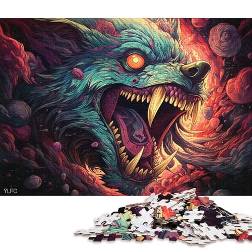 für Erwachsene, 1000-teiliges PuzzleAngry Foxes, Puzzle für Erwachsene, Holzpuzzle, Lernspiele für Erwachsene und Kinder 75x50cm/1000 Teile von LiJianXXS