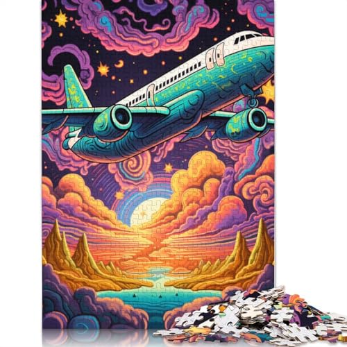 für Erwachsene 1000-Teile-Puzzle Buntes Flugzeug-Puzzle für Erwachsene Papppuzzle Interessantes Puzzle zur Stressreduzierung Größe: 38 x 26 cm von LiJianXXS