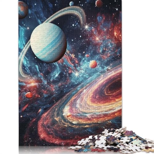 für Erwachsene 1000-Teile-Puzzle Buntes Universum-Puzzle für Erwachsene Holzpuzzle Interessantes Puzzle zur Stressreduzierung Größe: 75 x 50 cm von LiJianXXS