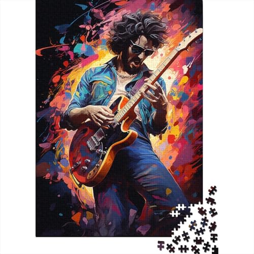 für Erwachsene 1000 Teile Puzzle Geschenke Bunte Psychedelia der Pop-Art-Musik Puzzle für Erwachsene Holzpuzzle Puzzle - Herausforderndes Spiel 29,53x19,69 Zoll von LiJianXXS