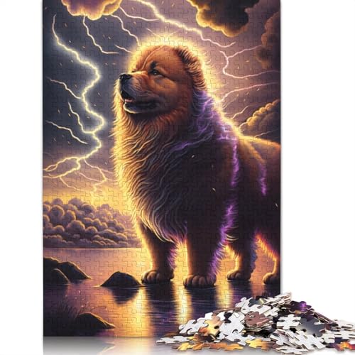 für Erwachsene 1000-teiliges Fantasy-Chow-Chow-Puzzle für Erwachsene Holzpuzzle Lernspiel für Erwachsene und Kinder Größe: 75 x 50 cm von LiJianXXS