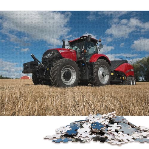 für Erwachsene 1000-teiliges Puzzle Landwirtschaftliche Werkzeuge, Traktoren, Puzzle für Holzpuzzle, Heimdekoration, Puzzlespielzeug (Größe 75 * 50 cm) von LiJianXXS