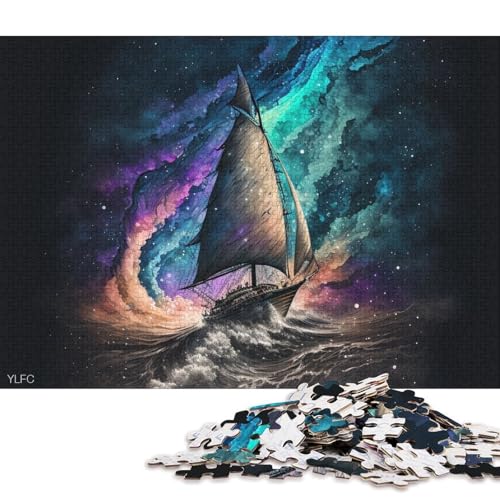 für Erwachsene 1000-teiliges Puzzle Segelboot zum Segeln, Puzzle für Karton, Puzzle zur Heimdekoration, Puzzle-Spielzeug (Größe 38 * 26 cm) von LiJianXXS