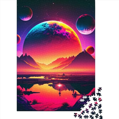 für Erwachsene Puzzle 1000 Teile Bunte Planeten Puzzle für Erwachsene Teenager Nachhaltiges Puzzle für Erwachsene (Größe 75x50cm) von LiJianXXS