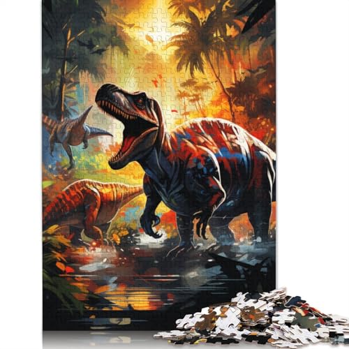 für Erwachsene Puzzle Dinosaurierwelt 1000-teiliges Puzzle Holzpuzzle Geeignet für Kinder ab 12 Jahren Lernspiel für Erwachsene Kinder Größe: 75x50cm von LiJianXXS