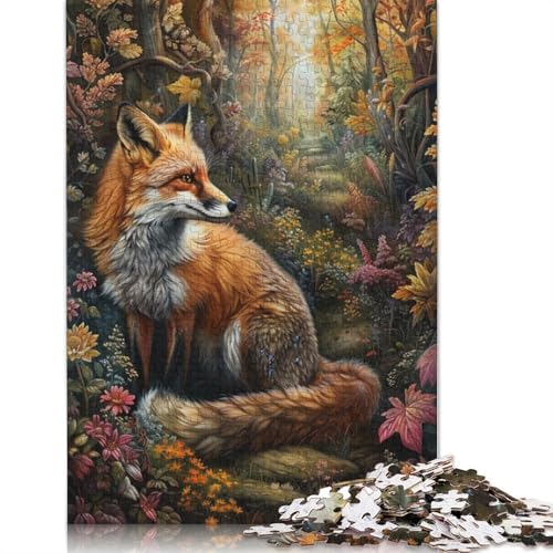 1000 Teile Puzzle Art Fox Puzzle für Erwachsene, Kartonpuzzle, Spaß für die ganze Familie, 38 x 26 cm von LiJianXXXB