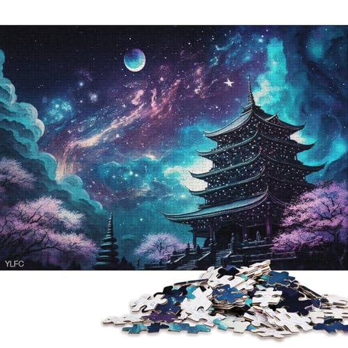 1000-teiliges ACosmic-Puzzle Japanischer Tempel für Erwachsene, Kartonpuzzle, Lernspiel für Erwachsene und Kinder (Größe 38 * 26 cm) von LiJianXXXB