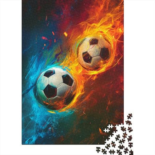 1000-teiliges Holzpuzzle Fußball-Sportpuzzle für Erwachsene, Holzpuzzle, tolles Geschenk für Erwachsene (Größe 75 x 50 cm) von LiJianXXXB