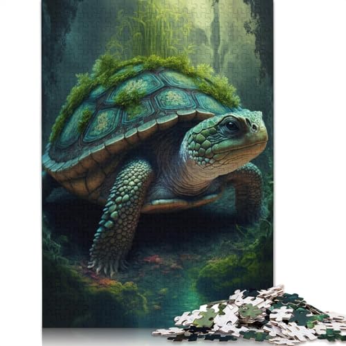 1000-teiliges Puzzle, Art Turtle Puzzle für Kinder, Kartonpuzzle, Lernspiel für Erwachsene und Kinder, 38 x 26 cm von LiJianXXXB