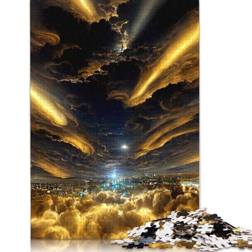 1000-teiliges Puzzle, Bunte Traumwolken, Zhongli-Puzzle für Erwachsene, Kartonpuzzle, Lernspiel, Herausforderungsspielzeug, 38 x 26 cm von LiJianXXXB