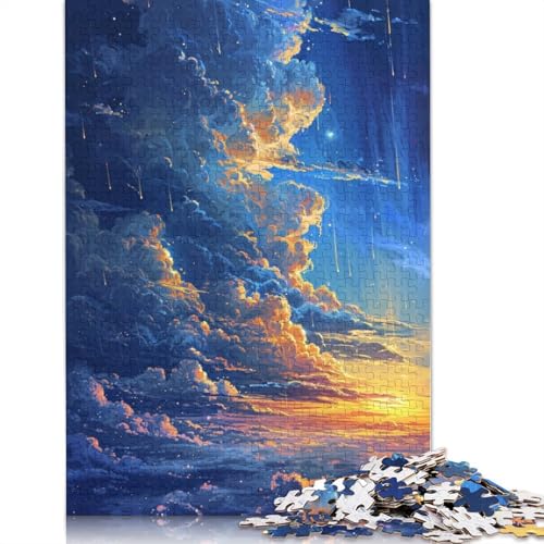 1000-teiliges Puzzle, Bunte Wolken, Puzzle für Kinder, Kartonpuzzle, Lernspiel für Erwachsene und Kinder, 38 x 26 cm von LiJianXXXB