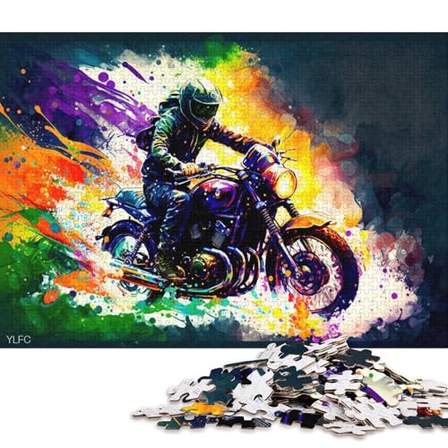 1000-teiliges Puzzle, Cooles Motorrad-Puzzle für Erwachsene, Puzzle, Holzpuzzle, Lernspiele, Heimdekorationspuzzle. (Größe 75 * 50 cm) von LiJianXXXB