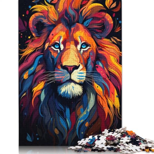 1000-teiliges Puzzle, Fantasie-Dschungel-Löwe, Puzzle für Kinder, Kartonpuzzle, Lernspiele für Erwachsene und Kinder, Größe 38 x 26 cm von LiJianXXXB