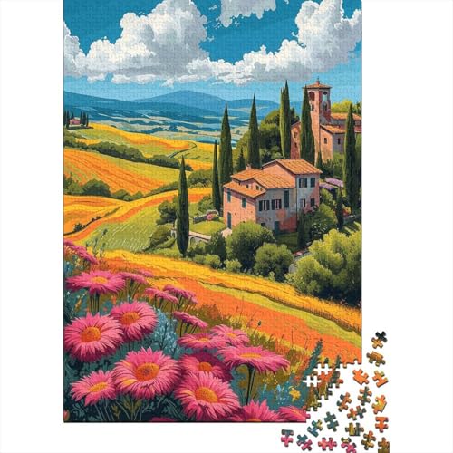 1000-teiliges Puzzle, Farbmalerei, Fuchs-Puzzle für Erwachsene, Holzpuzzle, Lernspiel für Erwachsene und Kinder, 50 x 75 cm von LiJianXXXB