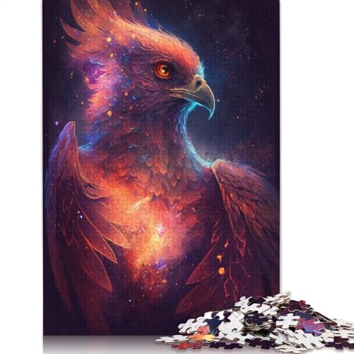 1000-teiliges Puzzle, Galaxie-Phönix-Vogel, Puzzle für Erwachsene und Kinder, Karton-Puzzle, Lernspiel, Herausforderungsspielzeug, Größe: 38 x 26 cm von LiJianXXXB