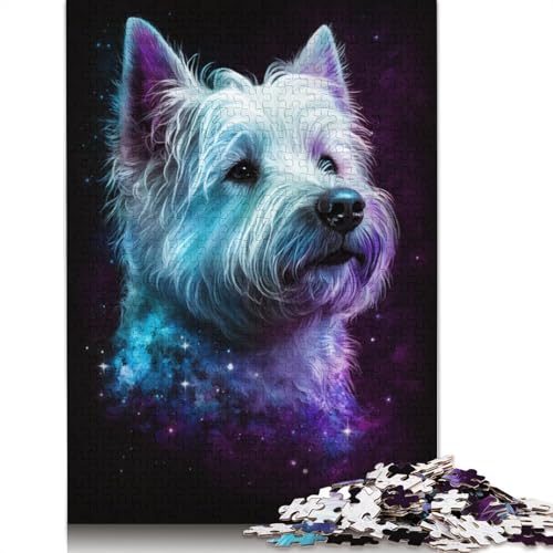 1000-teiliges Puzzle, Galaxie-Tier- und Hunde-Puzzle für Kinder, Kartonpuzzle, Puzzle für Erwachsene, Lernspiel, Herausforderungsspielzeug (Größe 38 x 26 cm) von LiJianXXXB