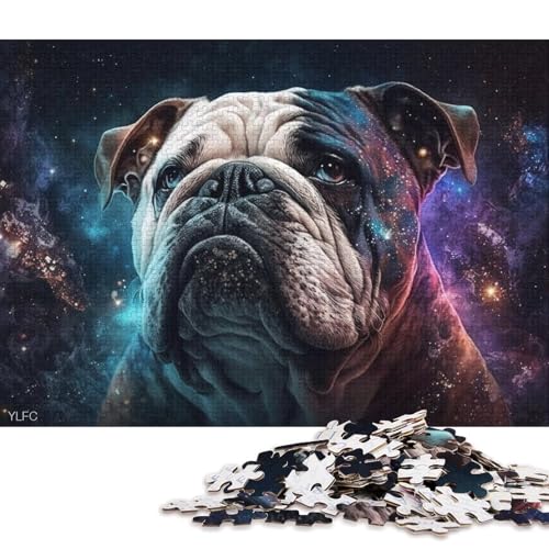 1000-teiliges Puzzle, Galaxy Bulldog, Puzzle für Erwachsene, Kartonpuzzle, Heimdekoration, 38 x 26 cm von LiJianXXXB