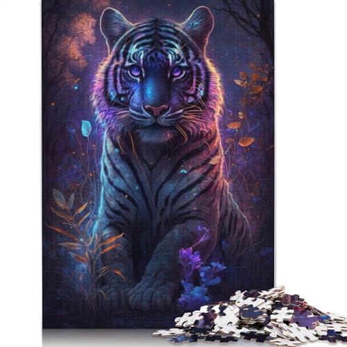 1000-teiliges Puzzle, Tigerblume, Galaxie, Puzzle, Holzpuzzle, Lernspielzeug, Größe: 75 x 50 cm von LiJianXXXB