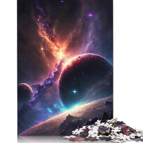 1000-teiliges Puzzle, Weltraum, Universum, Galaxie, Zhongli-Puzzle für Erwachsene, Kartonpuzzle, Lernspiel, Herausforderungsspielzeug, 38 x 26 cm von LiJianXXXB