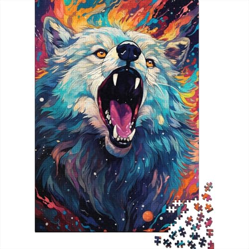 1000-teiliges Puzzle, farbenfrohes psychedelisches Galaxie-Monster-Puzzle für Erwachsene, Holzpuzzle, Lernspiel, Herausforderungsspielzeug, 50 x 75 cm von LiJianXXXB