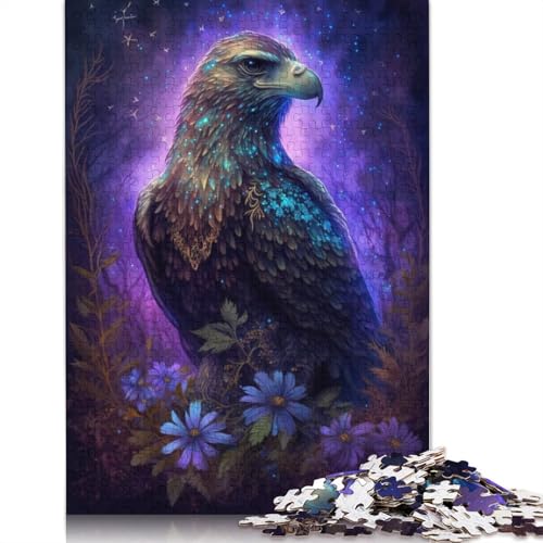 1000-teiliges Puzzle Adler, Blume, Galaxie, Puzzle für Erwachsene und Kinder, Karton-Puzzle, Lernspiel, Herausforderungsspielzeug, Größe: 38 x 26 cm von LiJianXXXB