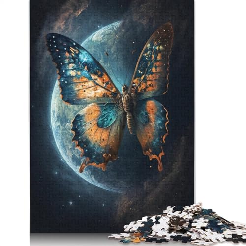 1000-teiliges Puzzle Art Dream Butterfly Puzzles für Erwachsene, Kartonpuzzles, dekomprimierendes geistiges Lernspielzeug, 38 x 26 cm von LiJianXXXB