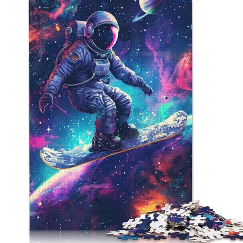 1000-teiliges Puzzle Astronauten in der Galaxie, Puzzle für Erwachsene, Kartonpuzzle, Puzzle, Mitmachspiel, 38 x 26 cm von LiJianXXXB