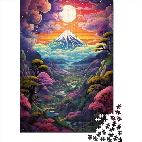 1000-teiliges Puzzle Bunte Psychedelia im Herzen des Universums Puzzle für Erwachsene Holzpuzzle Lernspiel Herausforderungsspielzeug 50x75 cm von LiJianXXXB