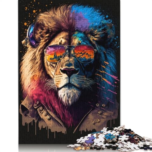 1000-teiliges Puzzle Der Löwe mit der Krone, Zhongli-Puzzle für Erwachsene, Kartonpuzzle, Lernspiel, Herausforderungsspielzeug, 38 x 26 cm von LiJianXXXB