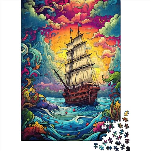 1000-teiliges Puzzle EIN Meer aus bunten Blumen, Puzzle für Erwachsene, Holzpuzzle, Lernspiel für Erwachsene und Kinder, 50 x 75 cm von LiJianXXXB