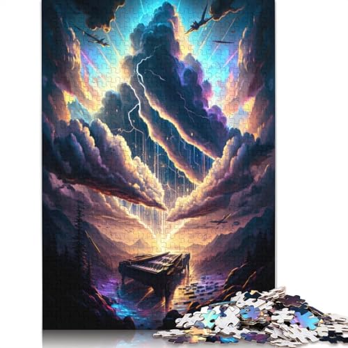 1000-teiliges Puzzle Fantasy Art Piano Puzzle für Erwachsene Holzpuzzle für Sommerliebhaber Größe: 75x50cm von LiJianXXXB