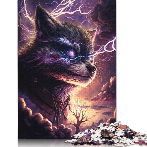 1000-teiliges Puzzle Fantasy Art Waschbär-Puzzle für Erwachsene, Kartonpuzzle, anspruchsvolles Spiel, Größe: 38 x 26 cm von LiJianXXXB