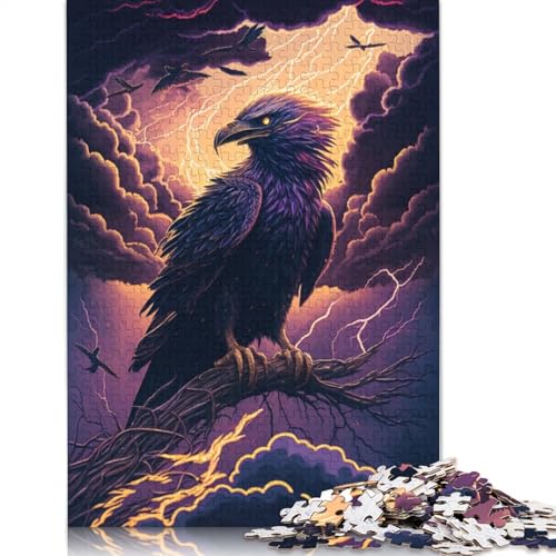 1000-teiliges Puzzle Fantasy Eagle Puzzle für Erwachsene Holzpuzzle Anspruchsvolles Spiel Größe: 75x50cm von LiJianXXXB