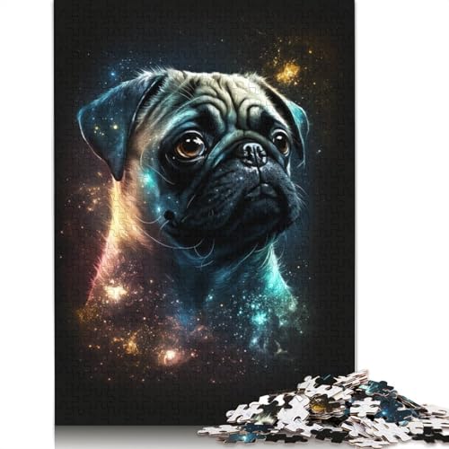 1000-teiliges Puzzle Galaxie-Farbmops – Puzzle für Erwachsene und Kinder – Karton-Puzzle – Lernspiel – Herausforderungsspielzeug – Größe: 38 x 26 cm von LiJianXXXB