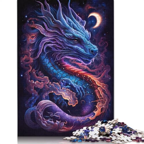 1000-teiliges Puzzle Galaxy Art mit chinesischem Drachen, Puzzle für Erwachsene, Papppuzzle, Familienunterhaltungsspielzeug (Größe 38 x 26 cm) von LiJianXXXB