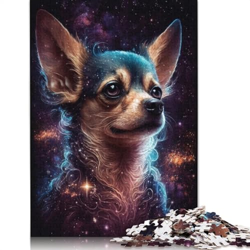 1000-teiliges Puzzle Galaxy Chihuahua, Puzzles für Erwachsene, Papppuzzles, Lernspiele, Heimdekorationspuzzle. (Größe 38 x 26 cm) von LiJianXXXB