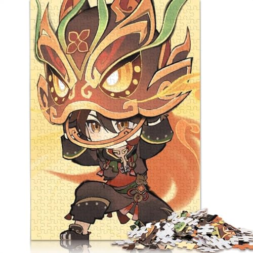 1000-teiliges Puzzle Genshin Impact,Holzpuzzle,Spielzeug,Wanddekoration (Größe 75 x 50 cm) von LiJianXXXB