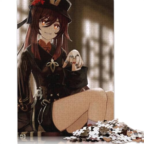 1000-teiliges Puzzle Genshin Impact,Puzzle für Erwachsene,Holzpuzzle,Lernspiel,Herausforderungsspielzeug (Größe 75 x 50 cm) von LiJianXXXB