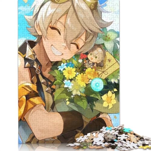 1000-teiliges Puzzle Genshin Impact,Puzzle für Erwachsene,Holzpuzzle,Lernspiel,Herausforderungsspielzeug (Größe 75 x 50 cm) von LiJianXXXB