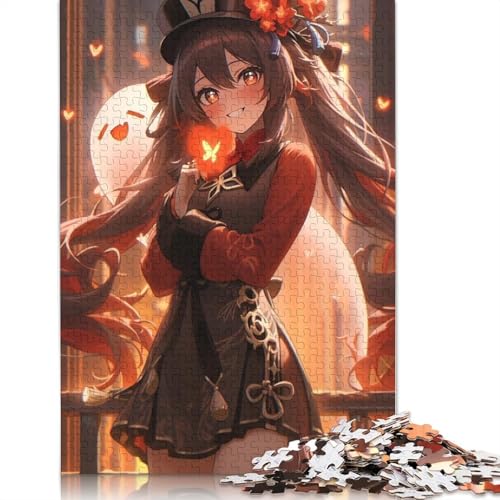 1000-teiliges Puzzle Genshin Impact,Puzzle für Erwachsene,Holzpuzzle,anspruchsvolle Spielpuzzles (Größe 75 x 50 cm) von LiJianXXXB