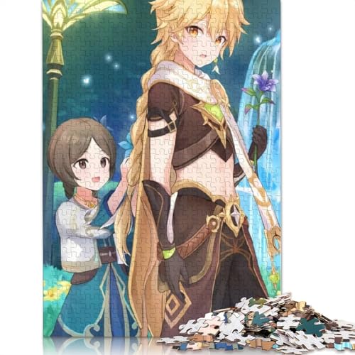 1000-teiliges Puzzle Genshin Impact,Puzzle für Erwachsene,Papppuzzle,dekomprimierendes,intellektuelles Lernspielzeug (Größe 38 x 26 cm) von LiJianXXXB