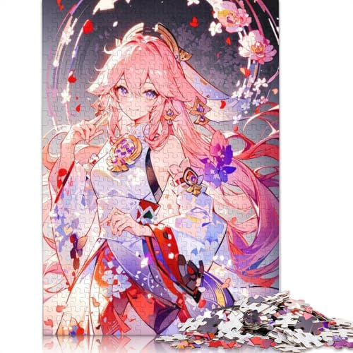 1000-teiliges Puzzle Genshin Impact,Puzzles für Erwachsene und Kinder,Holzpuzzle,Spielzeug,Denkspiel (Größe 75 x 50 cm) von LiJianXXXB