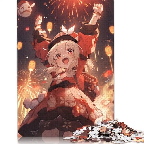 1000-teiliges Puzzle Genshin Impact,Puzzles für Erwachsene und Kinder,Holzpuzzle,Spielzeug,Denkspiel (Größe 75 x 50 cm) von LiJianXXXB