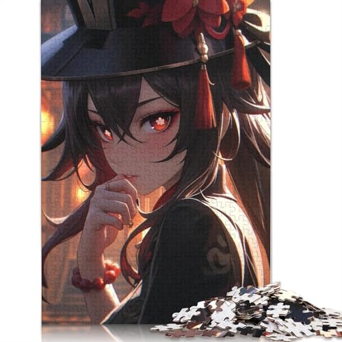 1000-teiliges Puzzle Genshin Impact,Puzzles für Erwachsene und Kinder,Holzpuzzle,Spielzeug,Denkspiel (Größe 75 x 50 cm) von LiJianXXXB