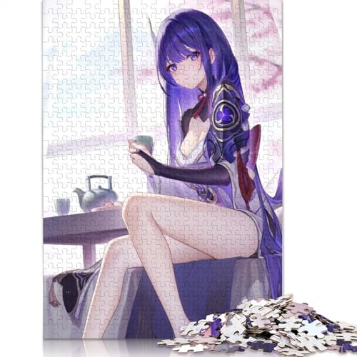 1000-teiliges Puzzle Genshin Impact,Puzzles für Erwachsene und Kinder,Holzpuzzle,Spielzeug,Denkspiel (Größe 75 x 50 cm) von LiJianXXXB